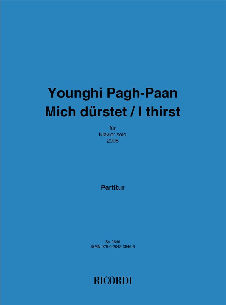 Mich dürstet - I thirst